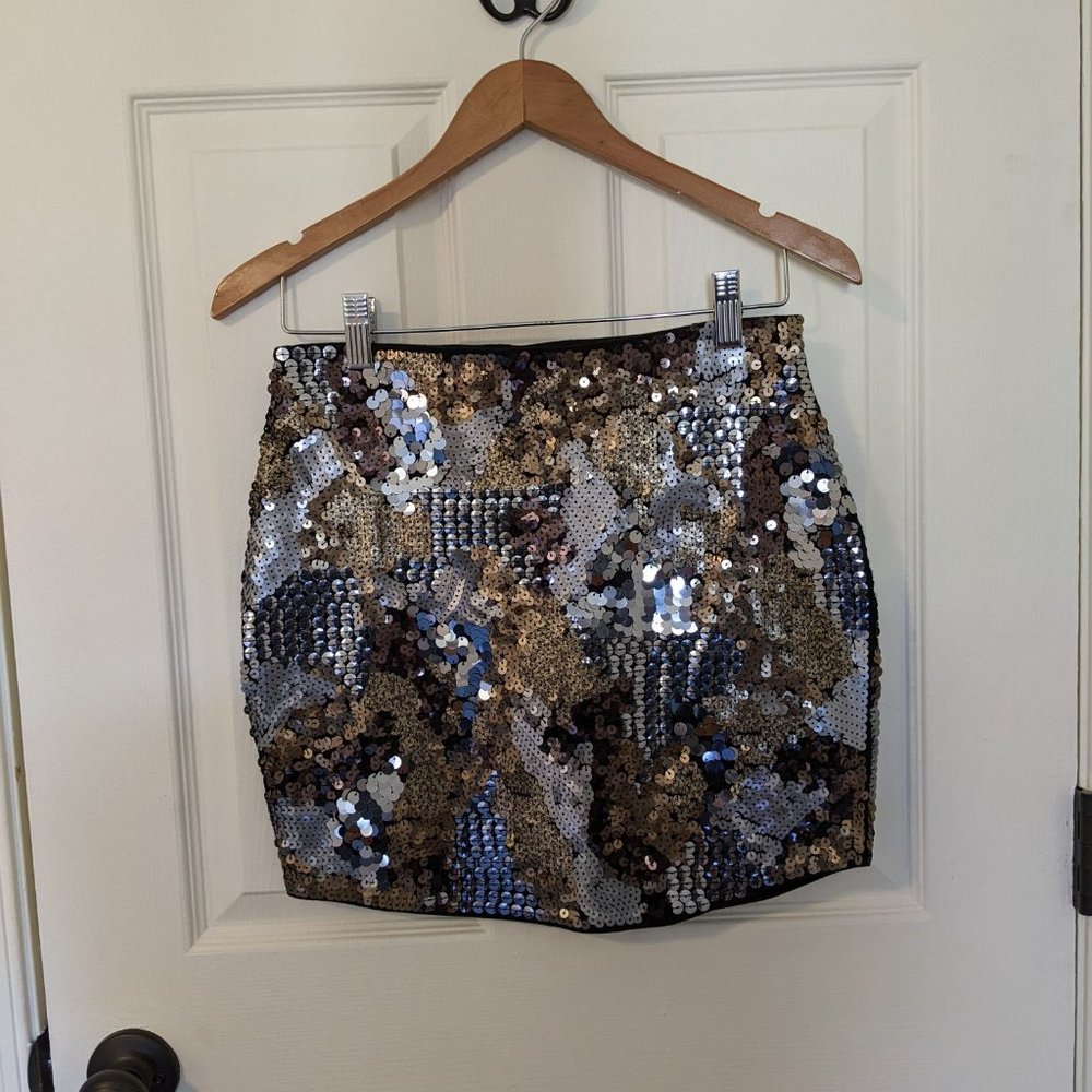 Fun sequin camo skirt